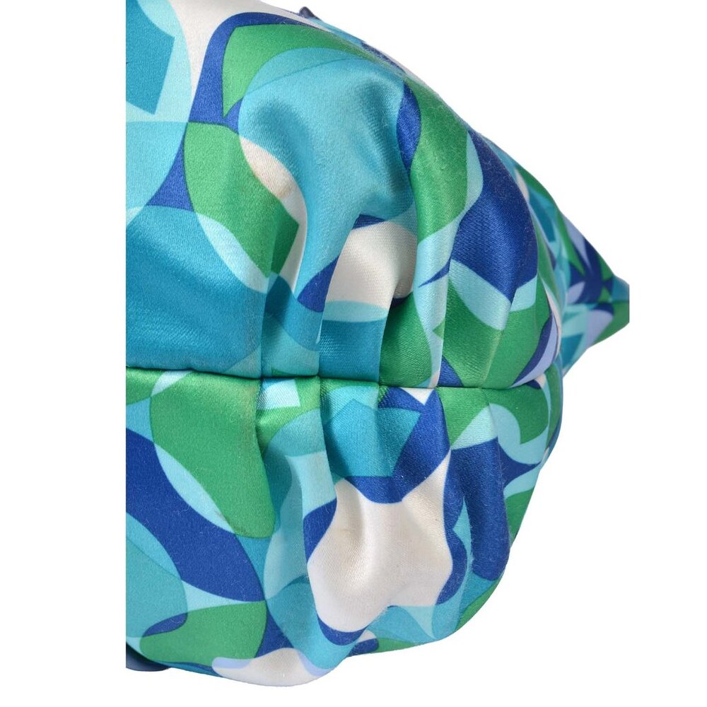 Coach Teal Blue Green Geometric Shoulder Tote - Picture 15 of 16